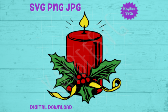 A Festive Candle Graphic for Crafting Distinctive Brand Packaging