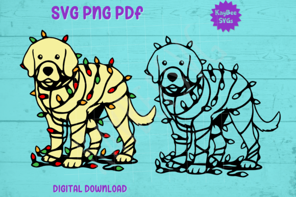 A Festive Dog Graphic for Crafters and Seasonal Designs
