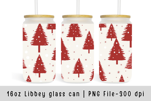 Christmas 16oz Libbey Glass Can Wrap: A Festive Graphic Template