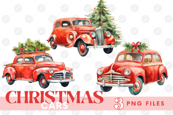 Christmas Cars Clipart: A Festive Graphics Addition