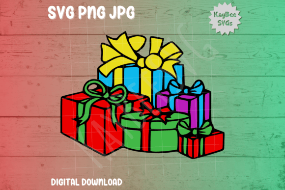 Christmas Gifts SVG PNG for Graphics and Crafts