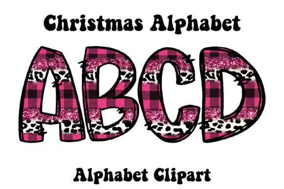 Christmas Pink Plaid Leopard Doodle: A Versatile Graphic for Local Brands