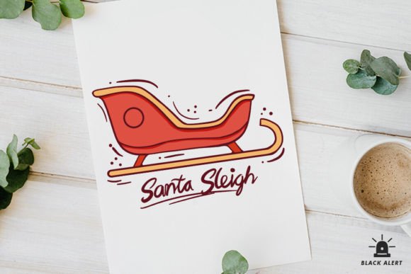 Christmas Santa Sleigh Illustration PNG: A Versatile Graphics Asset
