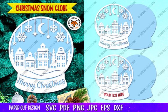Christmas Town Snow Globe SVG: A Festive Graphics Gem