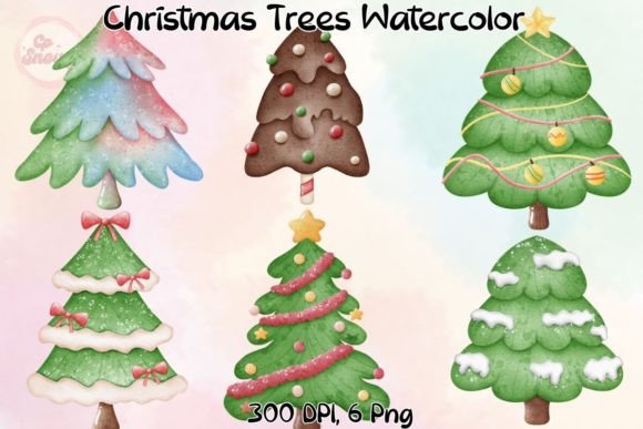 Christmas Trees Watercolor Sublimation: A Versatile Graphic