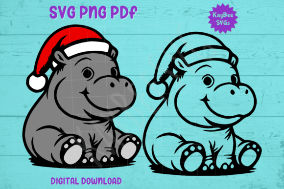 Crafting Festive Graphics with the Santa Hat Hippo