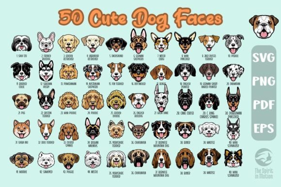 Cute Dog Clipart for Graphics and Crafts