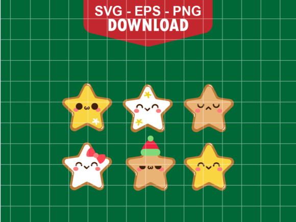 Icons Christmas Star Cookies - Xmas: A Festive Graphics Must-Have