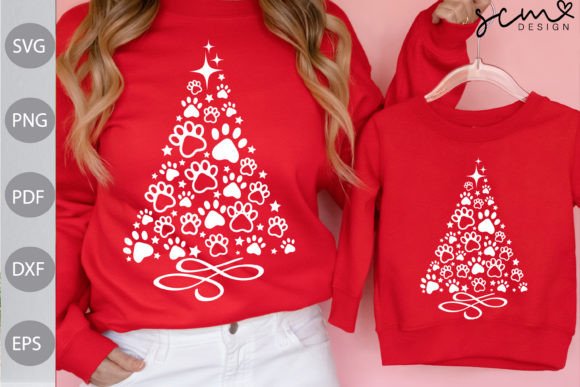 Paws Christmas Tree SVG Cut Files: Perfect for Festive Branding