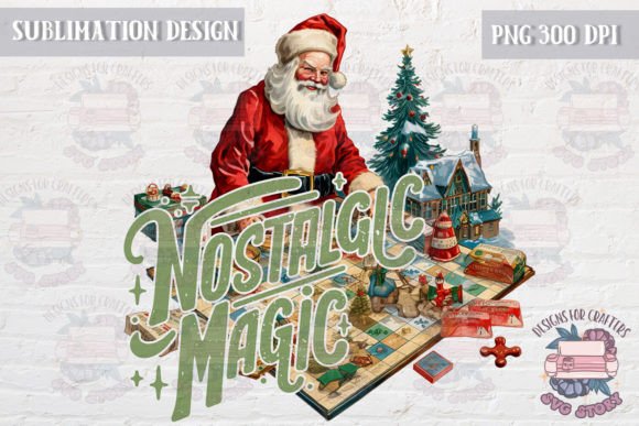Retro Christmas PNG Sublimation Magic for Graphics & Illustrations