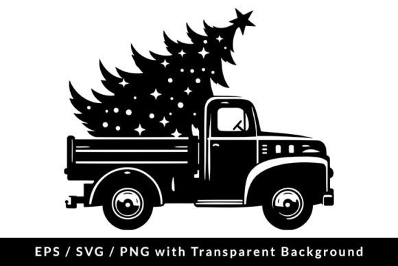 Vintage Truck with Christmas Tree SVG: A Festive Embroidery Design