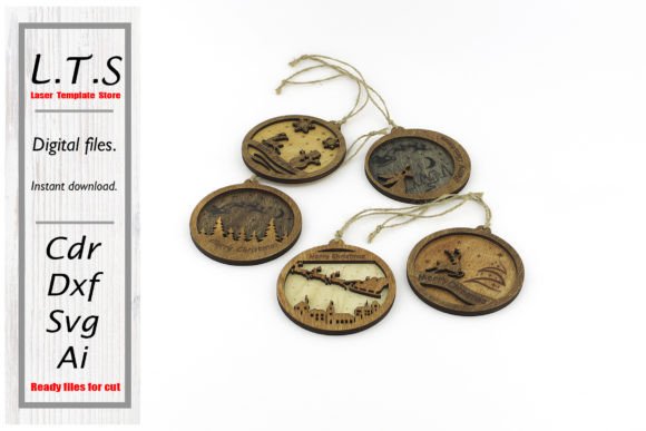 Wooden Christmas Toys Laser Cut File for Branding & Marketing